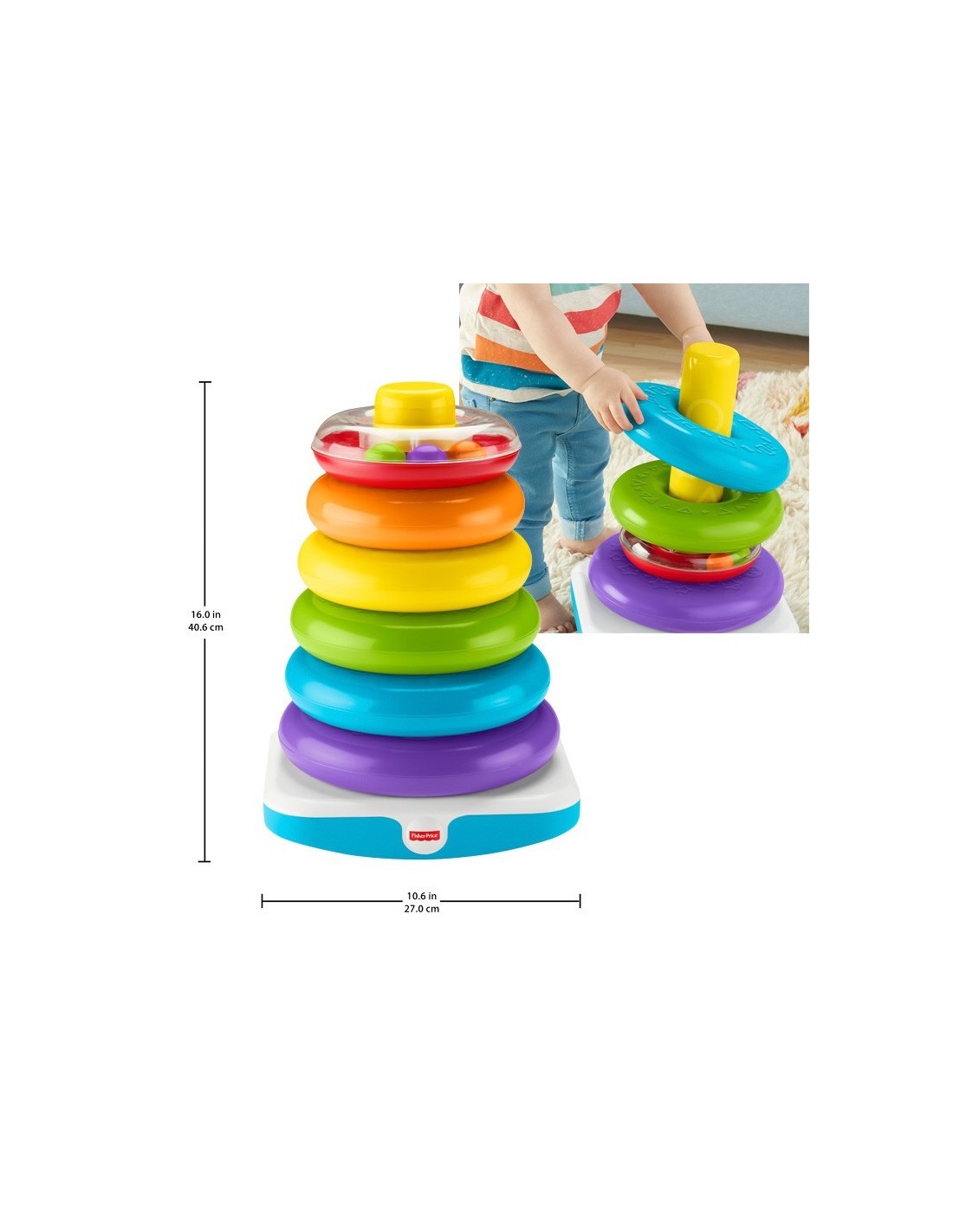 Pir&aacute;mide de la marca de juguetes Fisher-Price